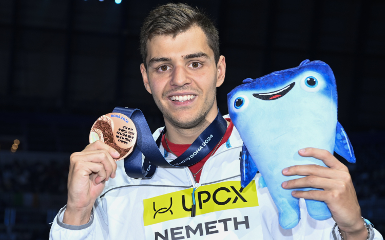 Vizes vb - Németh Nándor bronzérmes 100 méter gyorson.