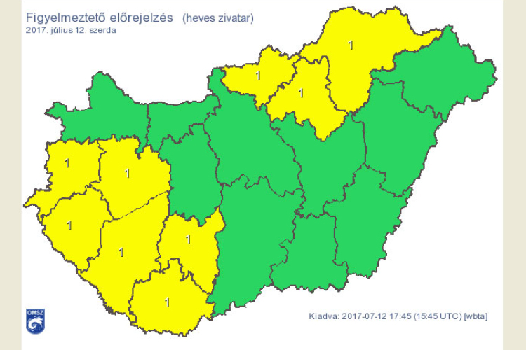 Újra ránk szakad az ég – ismét riasztást adtak ki