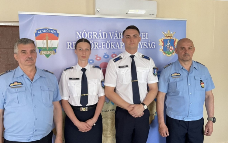 Frissen végzett rendőrtisztekkel erősít Nógrád Vármegyei Rendőr-főkapitányság
