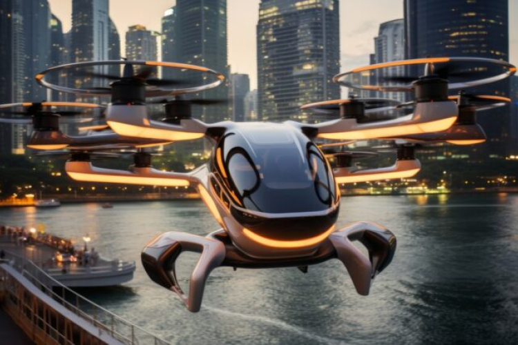 Drónok és légitaxik London egén