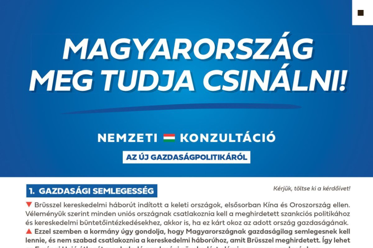 Indul a nemzeti konzultáció, mutatjuk a kérdéseket