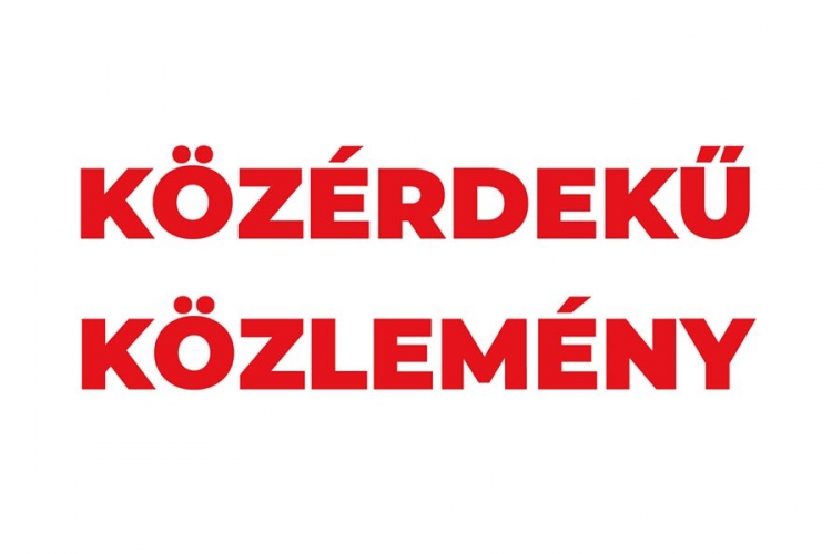 Fekete Zsolt közérdekű közleménye - 04. 16.