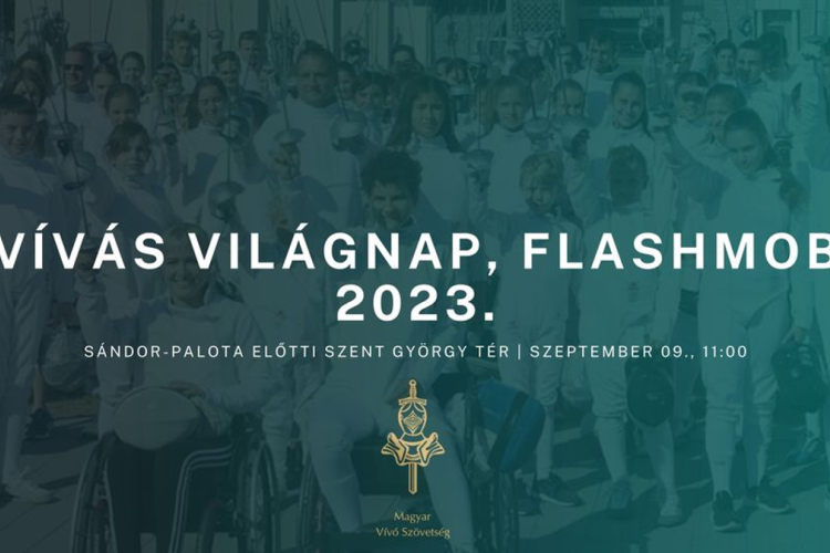 Flashmob a Várban a vívás világnapján.