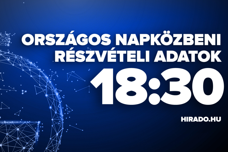 Voks 24 - Részvételi arány - 18.30 óra - Vármegyénként.