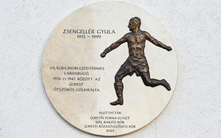 Felavatták Zsengellér Gyula emléktábláját Újpesten.